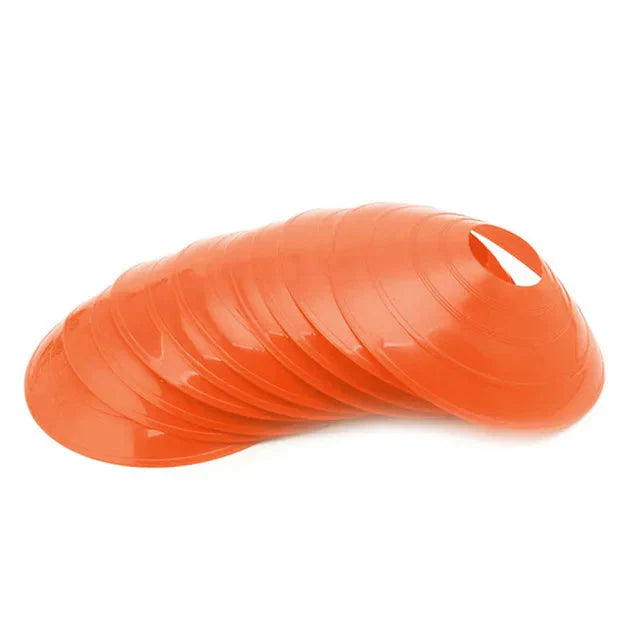 Football Training Cones – Set of 10 Durable Markers for Drills & Practice