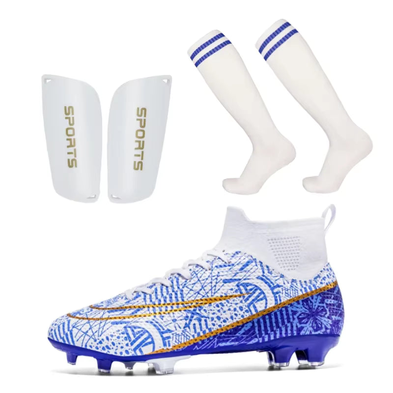 Pro Football Boots Set – Boots, Socks & Shin Pads