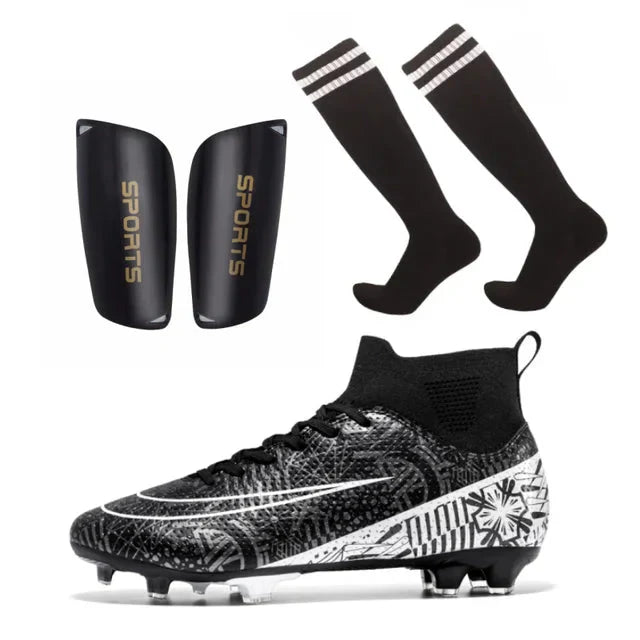 Professional Football Boots with Socks &amp; Shin Guards – Complete Match Kit
